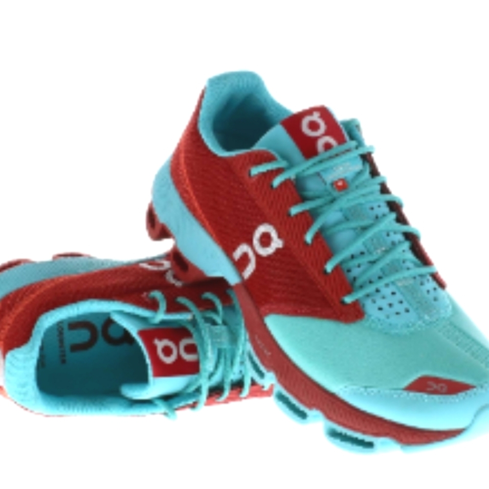 On Cloud Women's Athletic Running Shoes Red Curacao Activewear Athleisure Gym